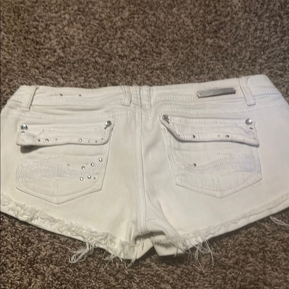 Women's White Denim Shorts